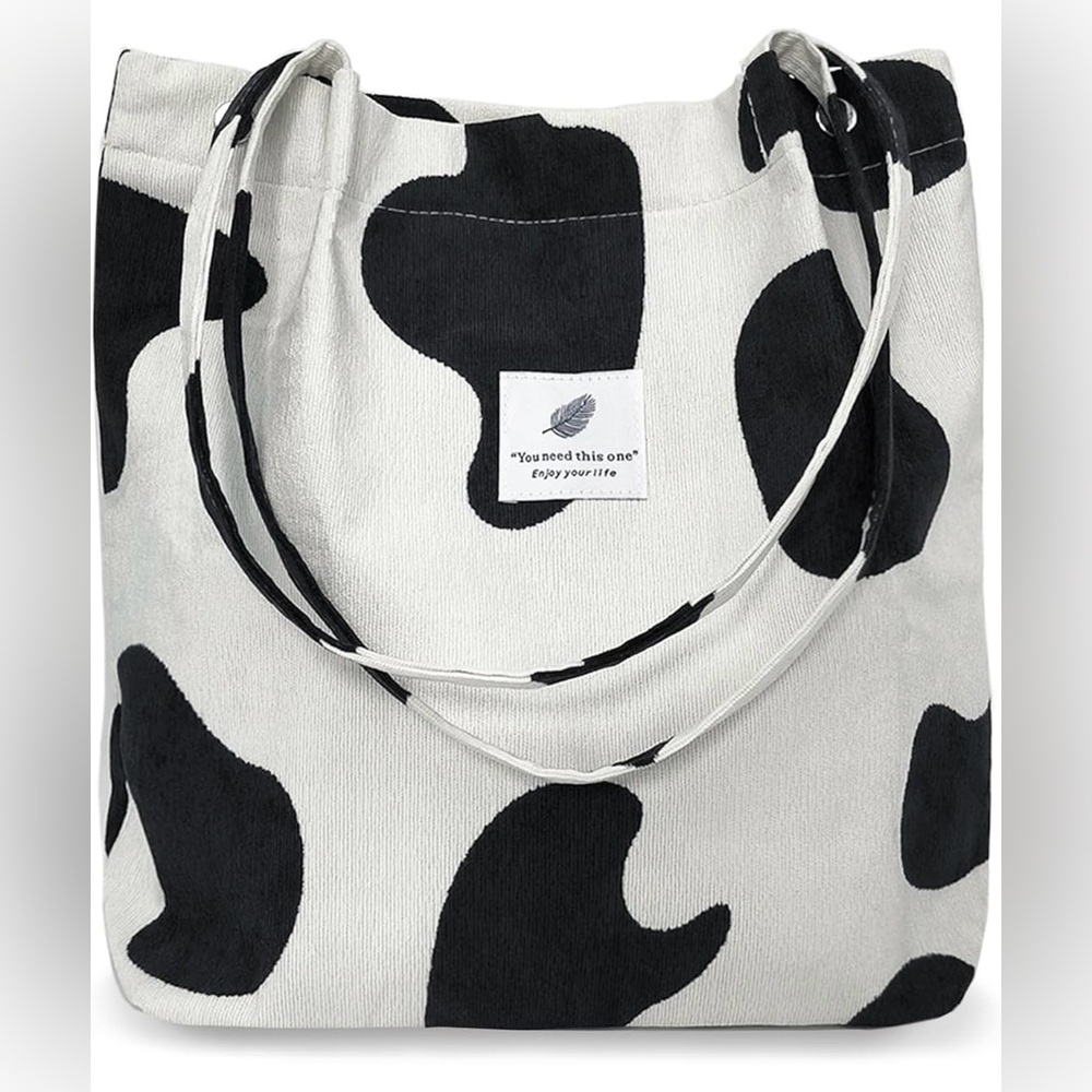 New Cow Print Tote Bag